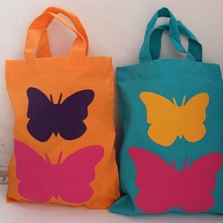 children's pink butterfly bag by littlechook personalised childrens clothing