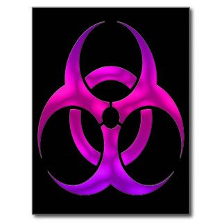 Bio Hazard Electric Purple Post Card