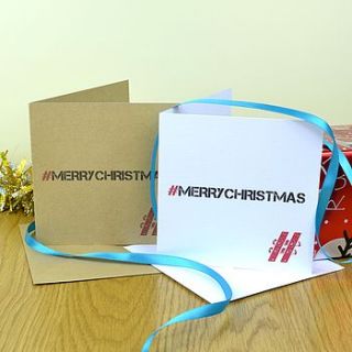 hashtag merry christmas card by mirrorin