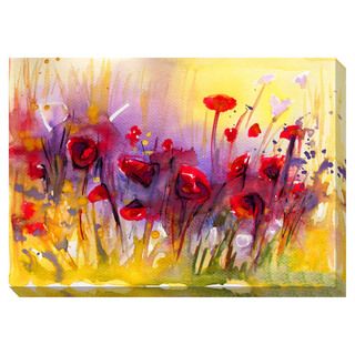 Abstract Poppies Oversized Gallery Wrapped Canvas Canvas