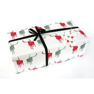christmas reindeer wrapping paper by lime lace