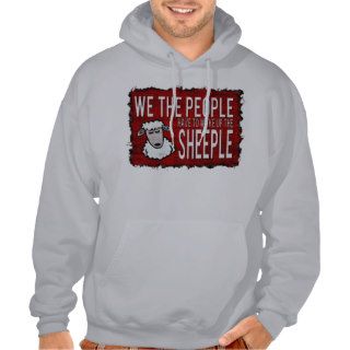 People Wake up Sheeple Hooded Pullovers