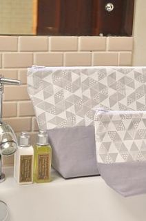 triangle mania wash bag by blueberry park