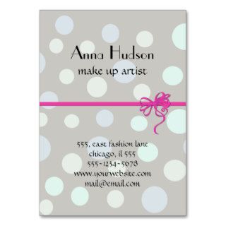 Artistic Abstract Retro Dots Spots Blue Pink Business Card