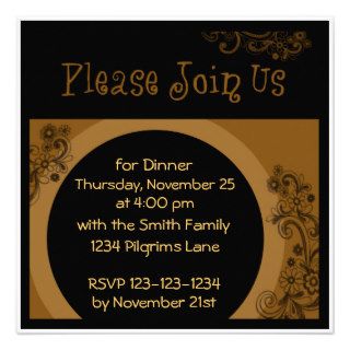 Happy Thanksgiving Dinner Invitation