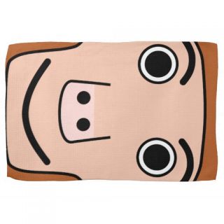 Cute Round Cartoon Monkey Face Hand Towels