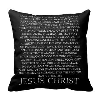 Names of Jesus Throw Pillows