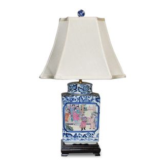 Blue/ White Famille Square Jar Porcelain Table Lamp Table Lamps