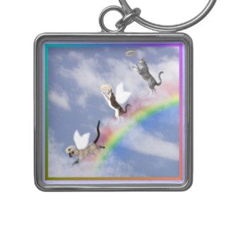 Cats Catching Halos Key Chain