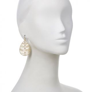 Bellezza CZ Bronze Pear Shaped Drop Earrings