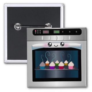 Cute Happy Oven with cupcakes Pins