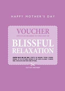 mother's day 'blissful relaxation' card by loveday designs