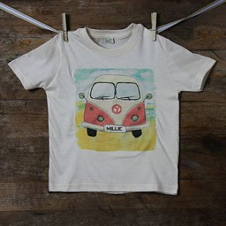 personalised camper van t shirt by snapdragon