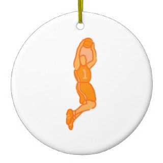 orange basketball player christmas ornament