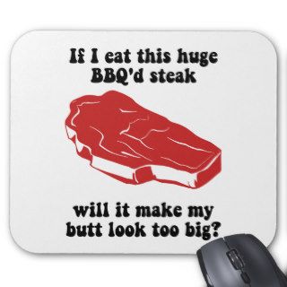 Funny BBQ Steak Mouse Pad