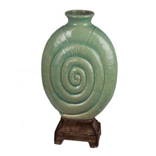 Ceramic Flat Spiral Vase