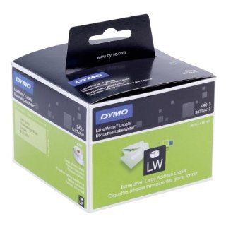 DYMO LabelWriter Adressetiketten/S0722410 89 x 36 mm transparent Inh.260 Dymo Bürobedarf & Schreibwaren