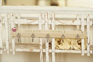 personalised hanging jewels storage by abigail bryans designs