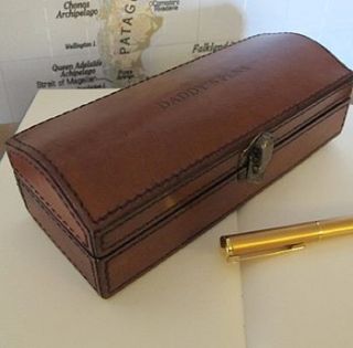 leather pen box by ginger rose