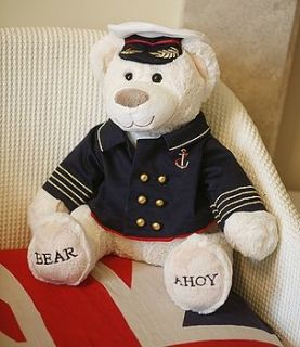 personalised nautical teddy bear by jomanda