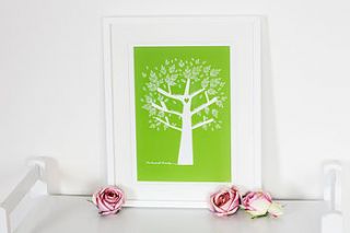 personalised family tree print by allihopa