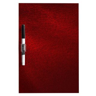 Dark Red (Faux) Leather Look Dry Erase Whiteboard