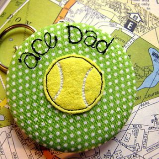 personalised cricket keyring & bottle opener by sew very english