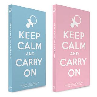 keep calm   new baby chocolate bar by quirky gift library