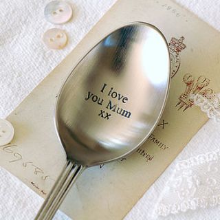 i love you mum vintage style spoon by highland angel