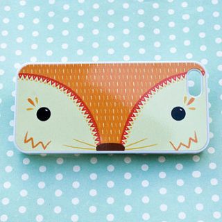woodland fox iphone case by joanne hawker