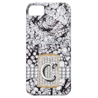 C Monogram Gold/Silver Bling Design Cover For iPhone 5/5S