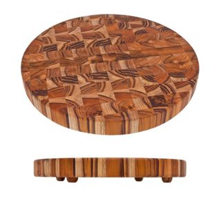 Proteak End Grain Round Cutting Board with Legs Proteak Cutting Boards