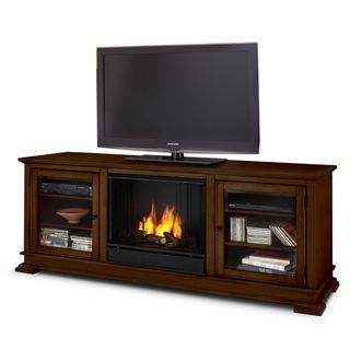 Hudson Real Flame Espresso Ventless Gel Fireplace Real Flame Indoor Fireplaces