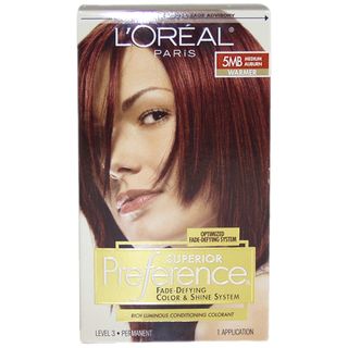 L'Oreal Superior Preference Fade Defying #5MB Medium Auburn Warmer Hair Color L'Oreal Hair Color