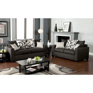 Furniture Of America Aizo Modern Gray Fabric 2 piece Sofa Set