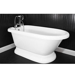 Spa Collection 59 inch Classic Style Pedestal Tub And Faucet Pack