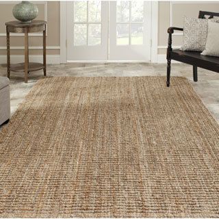 Hand woven Weaves Natural colored Jute Rug (4 X 6)