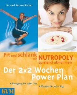 Der 2x2 Wochen Power Plan   Fit und schlank mit Nutropoly spielend abnehmen Bernard C Kolster Bücher