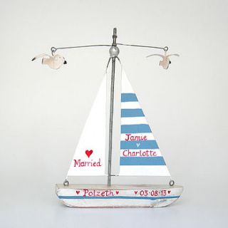 valentines sailing boat by chantal devenport designs