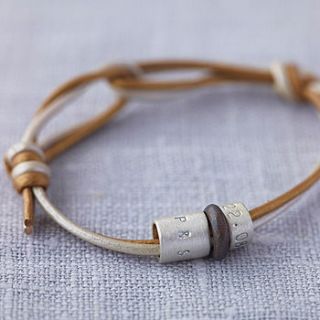 personalised women's silver bead bracelet by chambers & beau