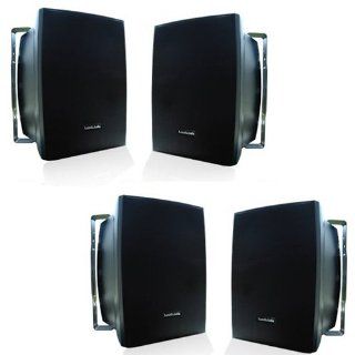 Acoustic Audio AW525B Indoor Outdoor 2 Way Speakers 1400 Watt Black 2 Pair Pack New AW252B 2Pr Electronics