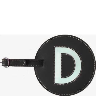 pb travel Leather Initial D Luggage Tag