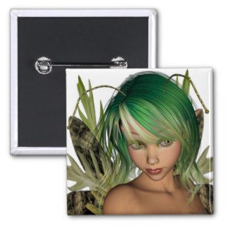 Green Forest Fairy 3D Close Up Pin