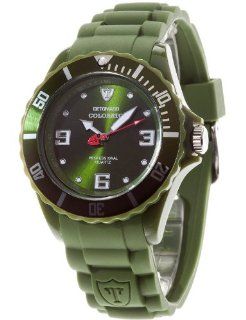 DeTomaso Unisex Armbanduhr COLORATO Green Analog Quarz Silikon DT2012 F Uhren