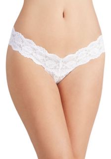 A Lace of One's Own Thong in White  Mod Retro Vintage Underwear