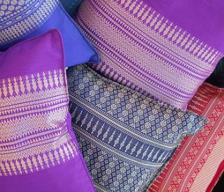 four thai silk pillows by home & glory