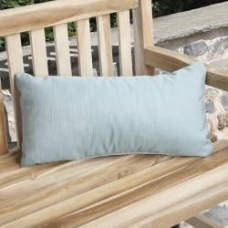 Charisma Outdoor Textured Blue Pillow Made with Sunbrella Outdoor Cushions & Pillows