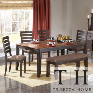 Tribecca Home Tribecca Home Nolan Two tone 6 piece Butterfly Leaf Dining Set Brown Size 6 Piece Sets
