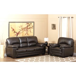 Abbyson Living Charleston Premium Top grain Leather Sofa And Armchair