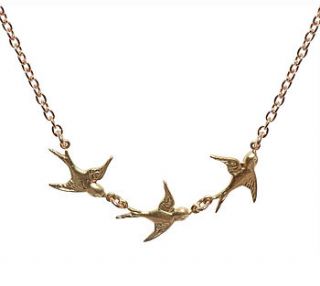 take flight swallow necklace by elsie belle jewellery